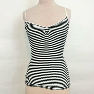 Victoria’s Secret striped spaghetti strap tank top white and black small